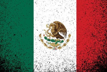 mexico. grunge mexican flag illustration