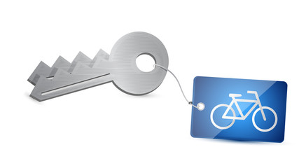 bike tag and keys illustration design