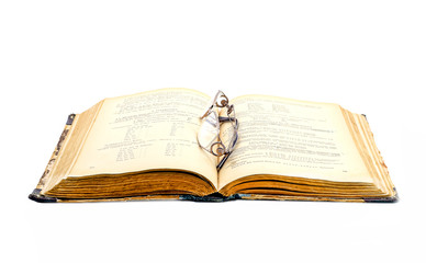 Book and glasses