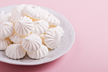 Meringues on a plate