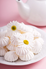 Meringues on a plate