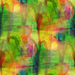 Obraz na płótnie Canvas sunlight green grunge texture, watercolor seamless background, v