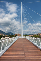 white futuristic bridge