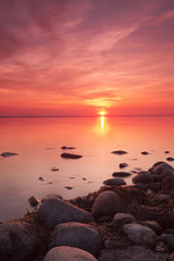 Beautiful baltic sea sunrise