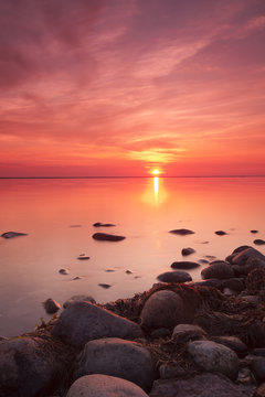 Fototapeta Beautiful baltic sea sunrise