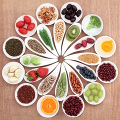 Fotobehang Health Food Platter © marilyn barbone
