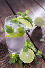 Sparkling Water, Mint and Lime