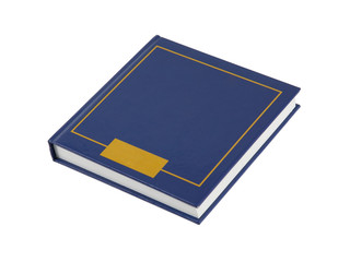 Simple blue square book isolated