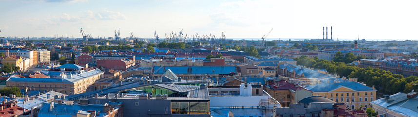 Fototapeta na wymiar Top view of Saint Petersburg, Russia