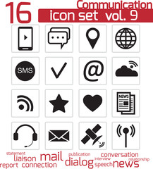 Communication icons set