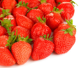 Fresh strawberry isolated on white