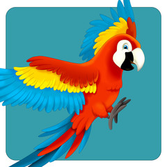 Cartoon safari - tropical - icon - illustration for the children