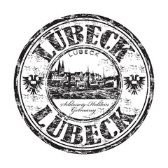 Fototapeta premium Lubeck grunge rubber stamp