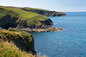 Fototapeta na wymiar View from Port Isaac coast towards Padstow Cornwall