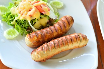 sausage and fresh herbs