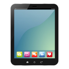 Tablet pc with icons