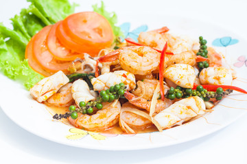 Phad Cha Talay (Spicy Seafood Stir Fry)