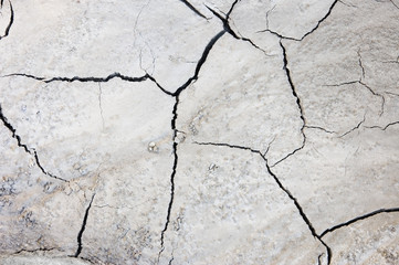 Dry and cracked soil texture