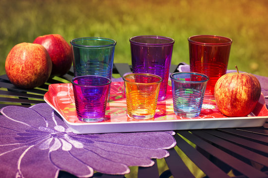 Disposable colorful glasses