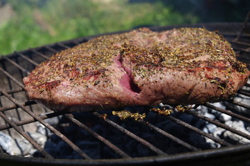 pavé de boeuf au barbecue