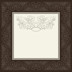 Ornamental restaurant menu.