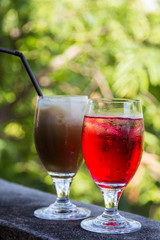 Red drinks.