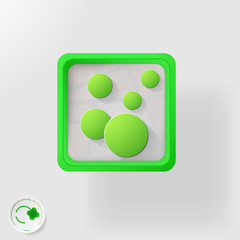 eco badge, abstract illustration