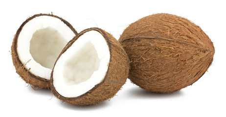 Coconuts isolated on white background