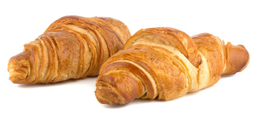 Croissant isolated on the white background