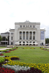 Latvian National opera building in Riga