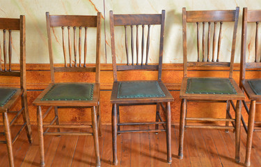 Old wooden chairs