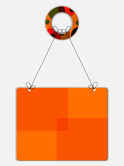 Realistic orange banner on the threads