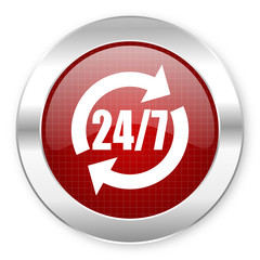 24/7 service icon