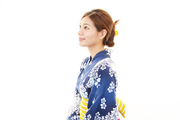 浴衣の女性，