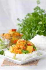 Curried Shrimp and Grits