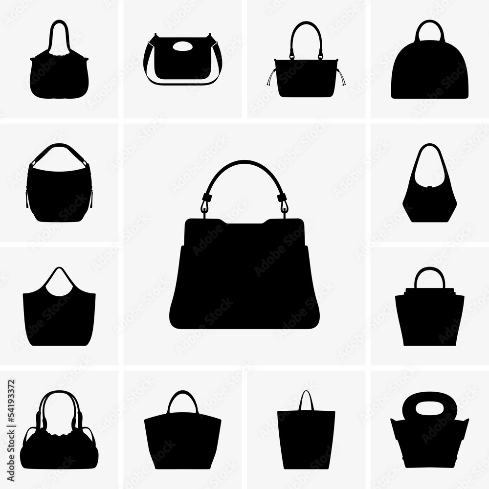 Canvas Prints set of bag silhouettes