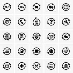 Set of 24 hours icons