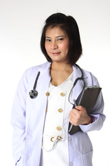 Portrait of a Female Doctor - Isolated