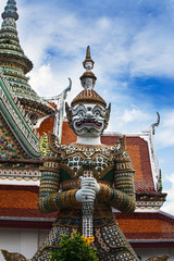 Fototapeta premium Demon(Giant,Titan) at Wat Arun,tourist attractions in Thailand