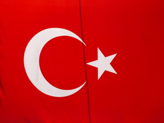 Obraz premium Türkische Flagge im Wind