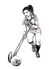 field hockey player