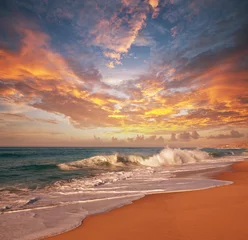 Zelfklevend Fotobehang Sea sunset © Galyna Andrushko