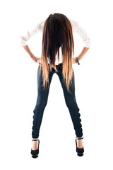 ragazza in jeans