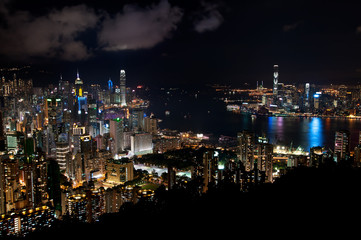 Fototapeta premium Hong Kong cityscape at night
