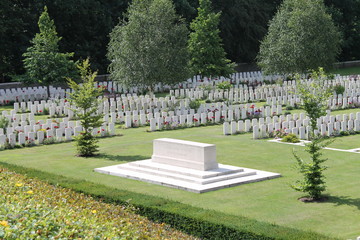 WW1 Buttes Cemetery in Polygon Wood near Ypres Belgium