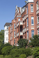 Jugendstilfassade in Kiel, Deutschland