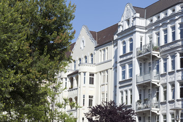 Fototapeta na wymiar Fasada w stylu Art Nouveau w Kiel, Niemcy