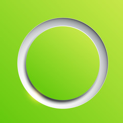 Green circle plastic button background
