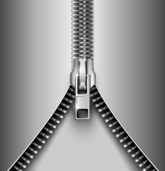 Steel zipper 3d background © Cobalt