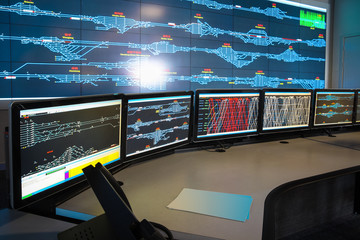 control room of railway